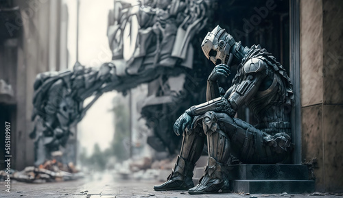 Artificial Intelligence in Repose: The Robot Thinker Statue