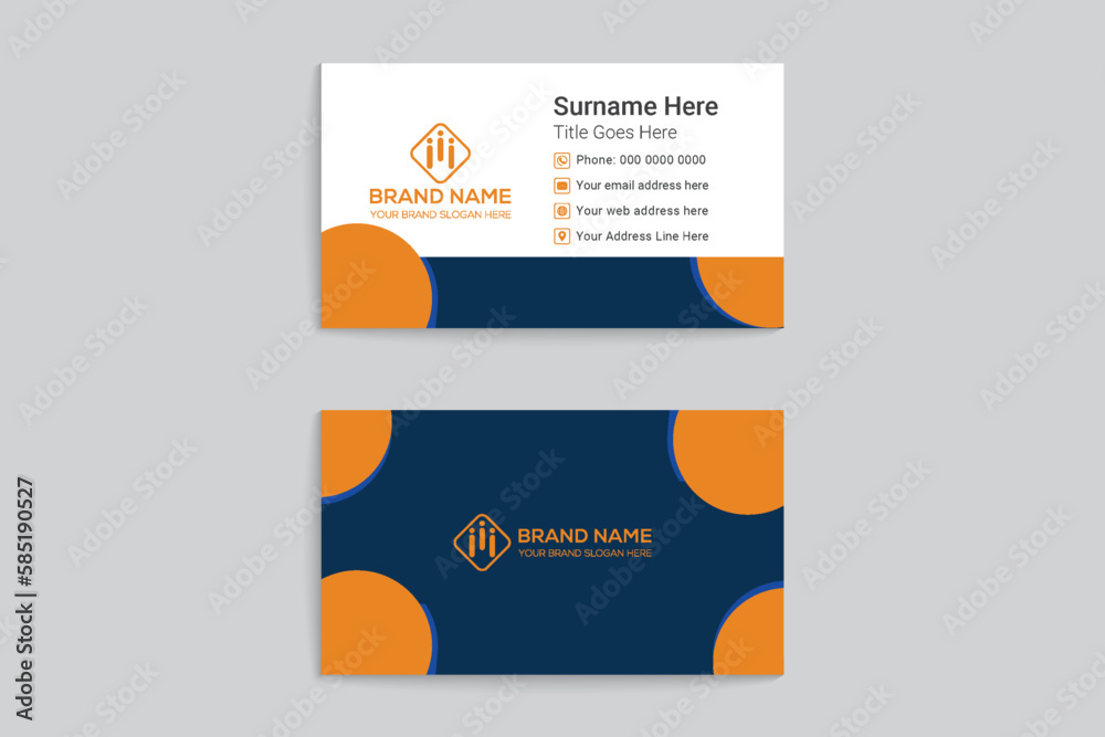 Elegant modern business card template