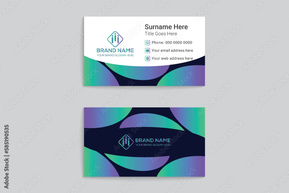Elegant shape business card template