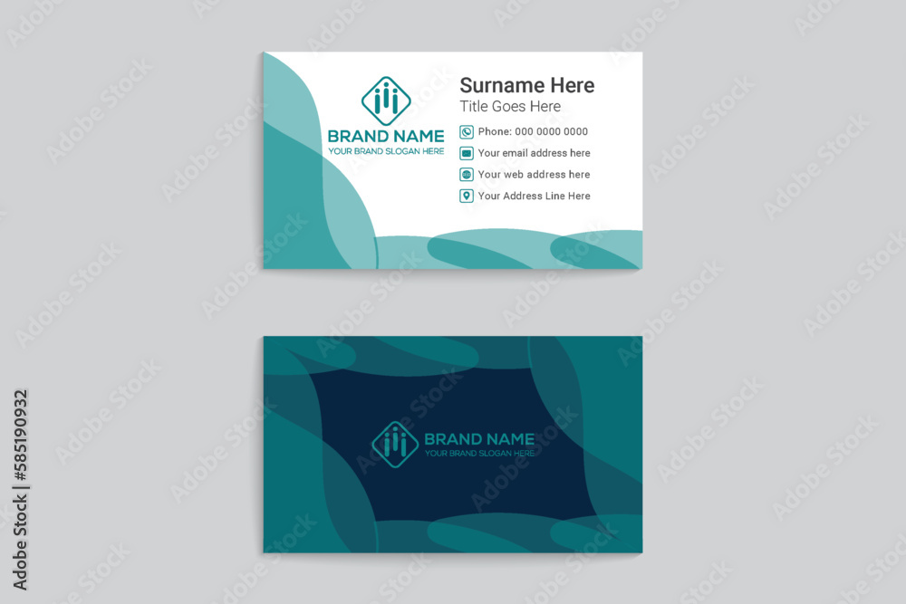 Clean minimal business card design
