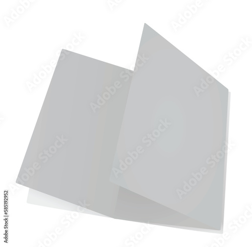 Grey foldable template broshure. vector