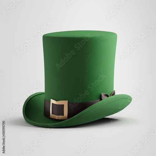St. Patricks day hat on plain background