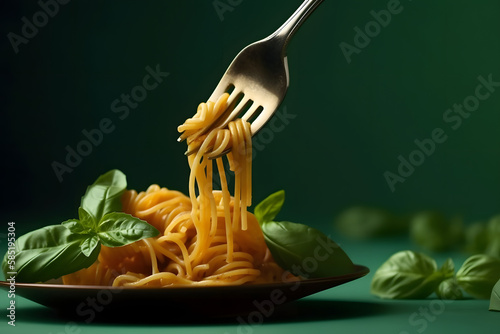 spaghetti with pesto sauce