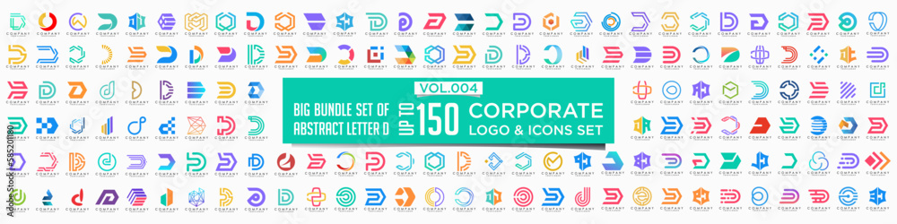 abstract letter D logo icon set. design for business of luxury, elegant, simple. abstract letter D logo icon set. design for business of luxury, elegant, simple.