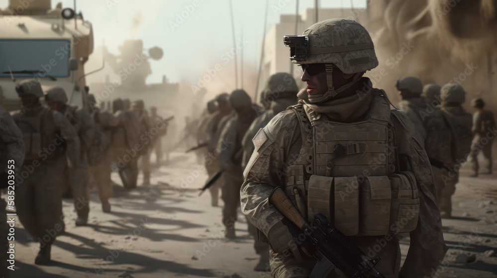 A fictional person, Battlefront Bravery: The Army in the Throes of War, Generative AI