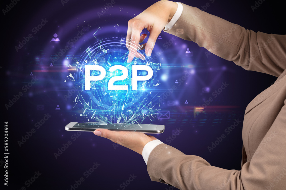 Naklejka premium Close-up of a touchscreen with abbreviation.