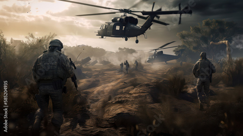 A fictional person, Battlefront Bravery: The Army in the Throes of War, Generative AI