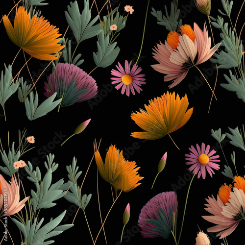 Seamless repetitive fabric pattern design