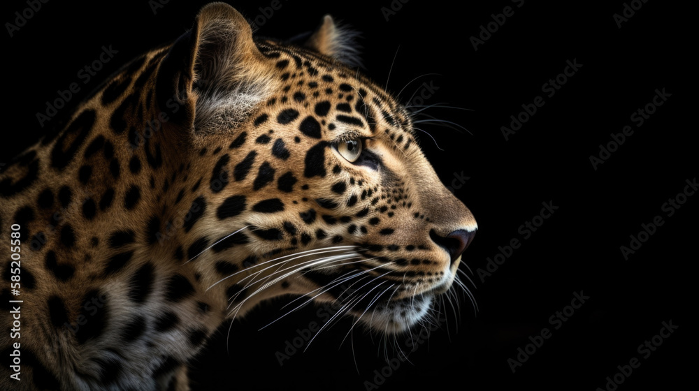 portrait of a leopard in africa. Generative AI portrait of a leopard in africa. Generative AI