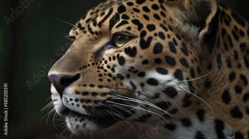 portrait of a leopard in africa. Generative AI