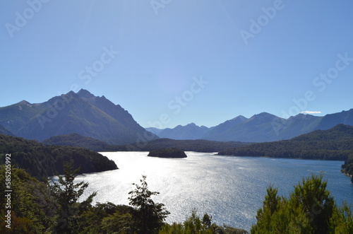 lake in the mountains, bariloche, patagonia