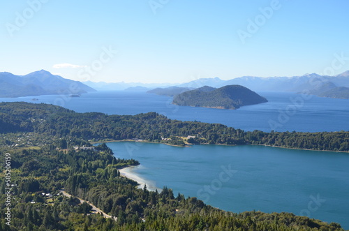 lake in the mountains, bariloche, patagonia