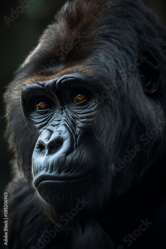 Portrait of a Mountain Gorilla