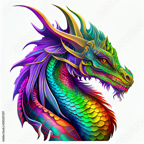 Colorful Cartoon Dragon