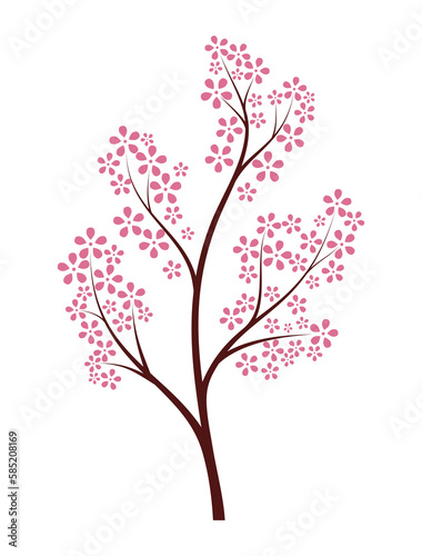 Spring tree with blossom. 