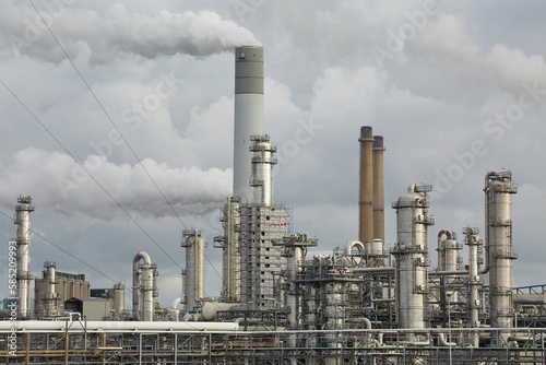Oil refinery industrial structures