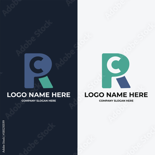 CR letter word CR logo vector, Rc logo design for company, Rc letter for Rc word