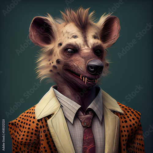 Hyena NFT Art Portrait photo