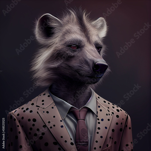 Hyena NFT Art Portrait photo