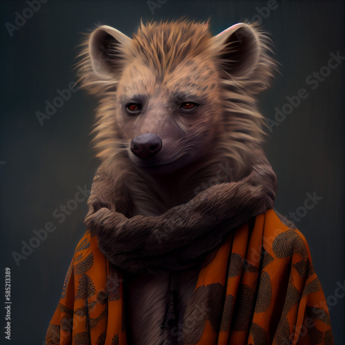 Hyena NFT Art Portrait photo