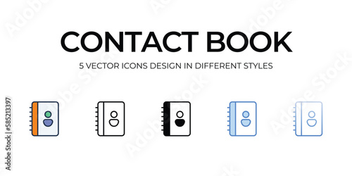 Contact Book icon. Suitable for Web Page, Mobile App, UI, UX and GUI design.