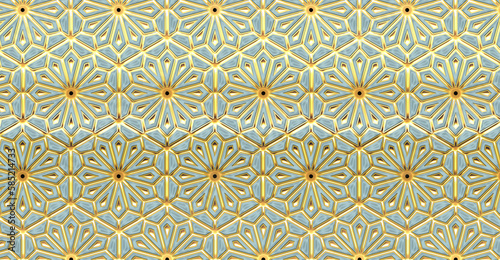 Golden 3D ornament Pattern
