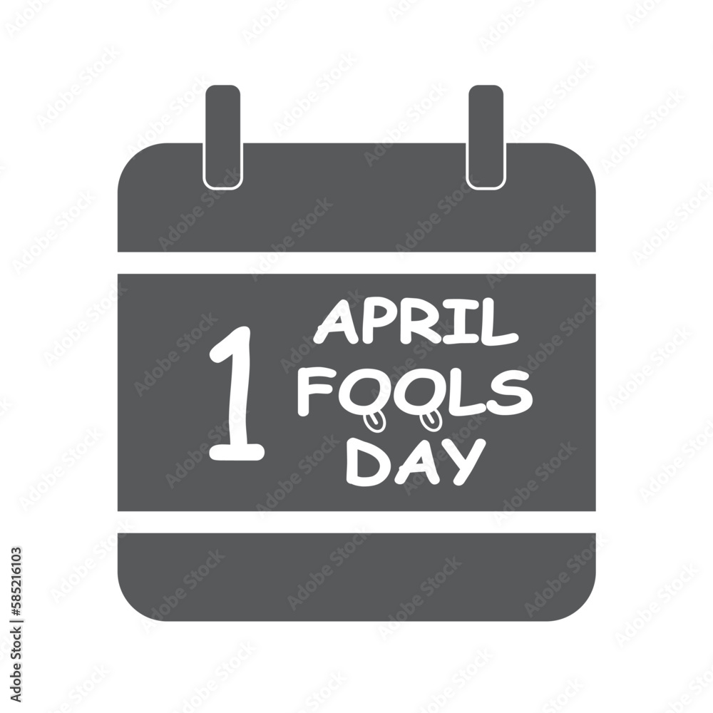 April Fools Day Vector Illustration. Calendar Icon with exclamation mark