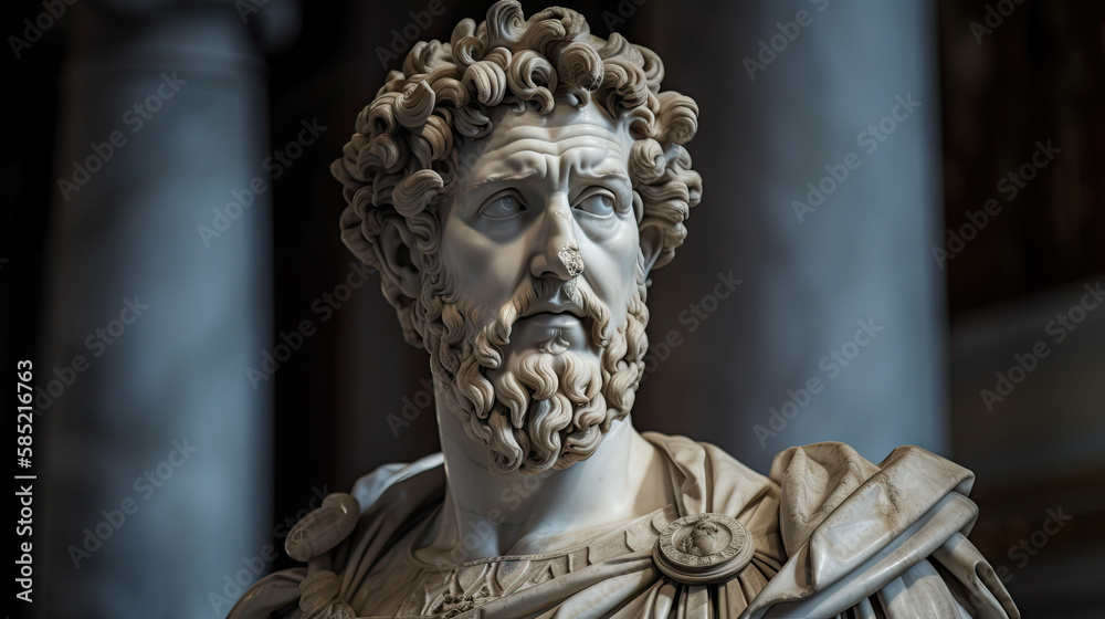 Marcus Aurelius Portrait - Roman Emperor Philosopher - Generative AI ...