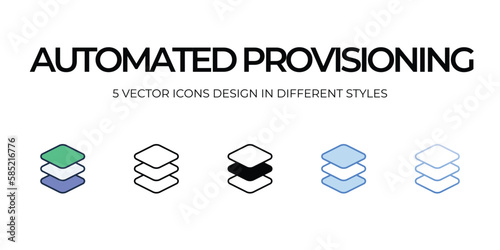 Automated Provisioning icon. Suitable for Web Page, Mobile App, UI, UX and GUI design.