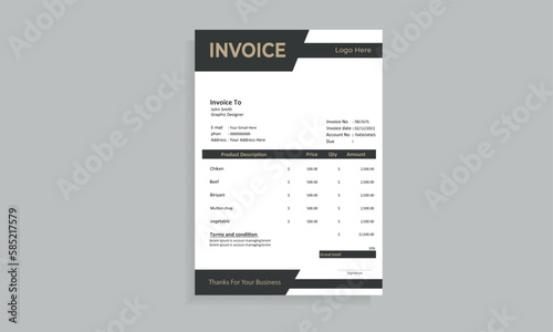 Simple Business Invoice Template.