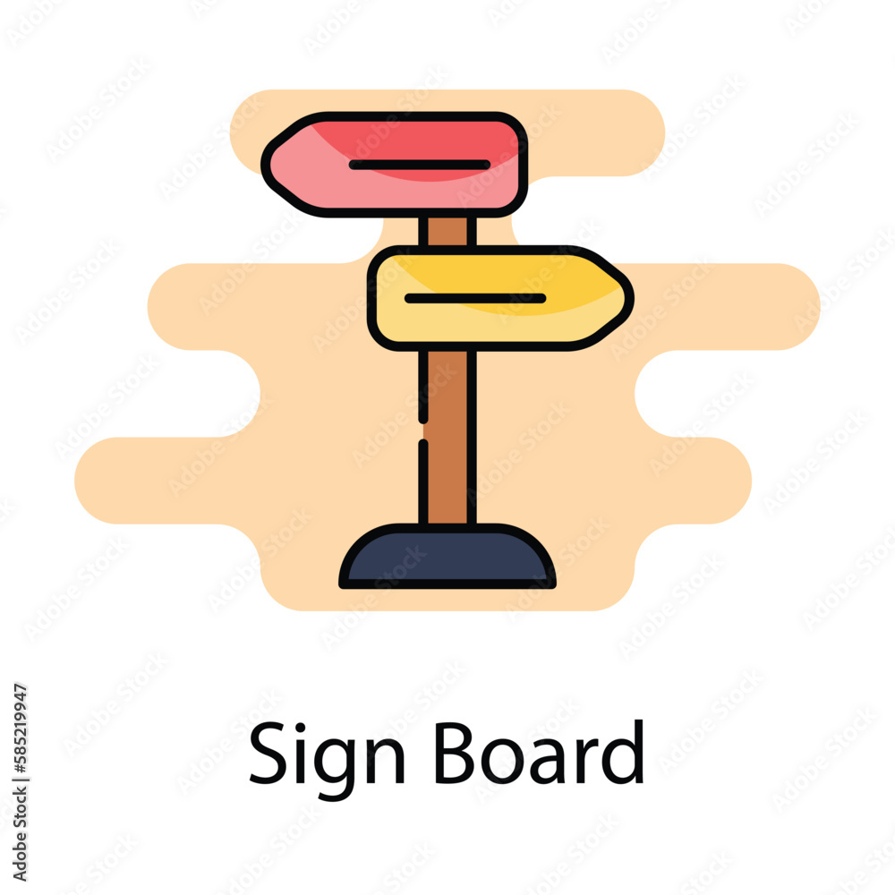 Sign Board icon. Suitable for Web Page, Mobile App, UI, UX and GUI design.