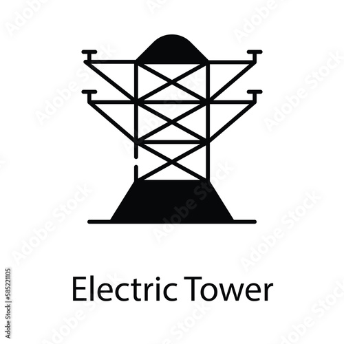 Electric Tower icon. Suitable for Web Page, Mobile App, UI, UX and GUI design. © vector squad