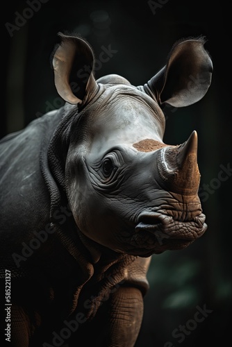 Javan Rhino Portrait