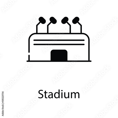 Stadium icon. Suitable for Web Page, Mobile App, UI, UX and GUI design.