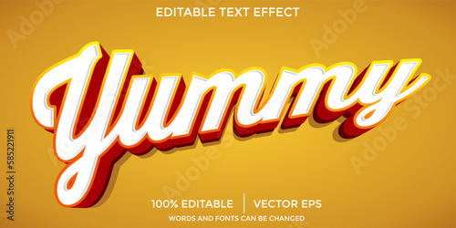 Yummy 3D editable text effect template