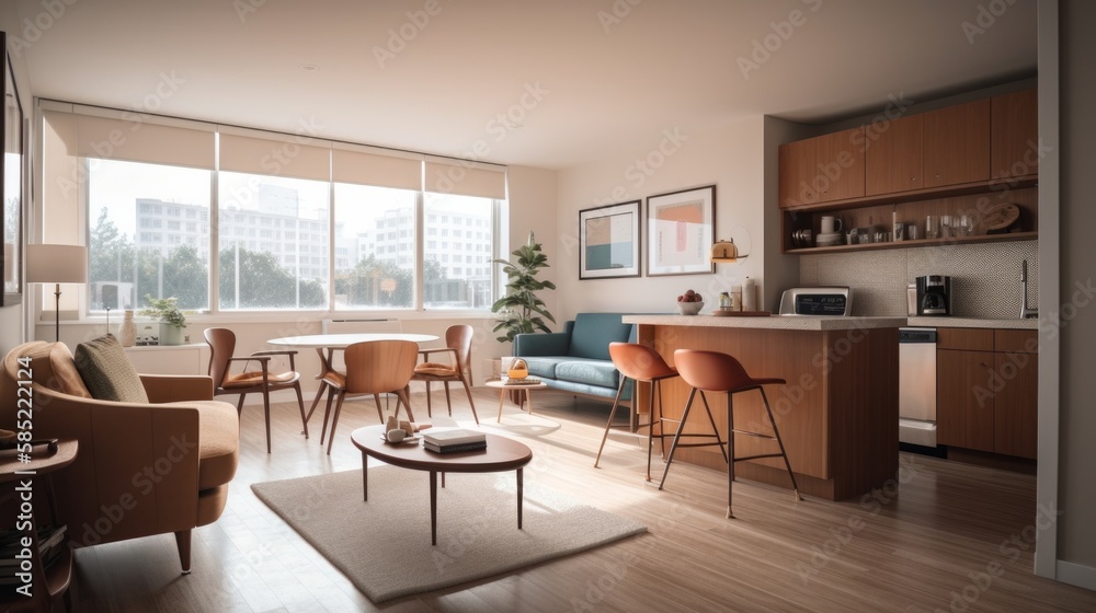 Fototapeta premium Luxury Apartment Mockup Illustration