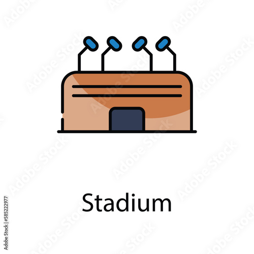 Stadium icon. Suitable for Web Page, Mobile App, UI, UX and GUI design.