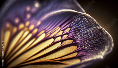 Close up of a purple flower delicate petals generated by AI