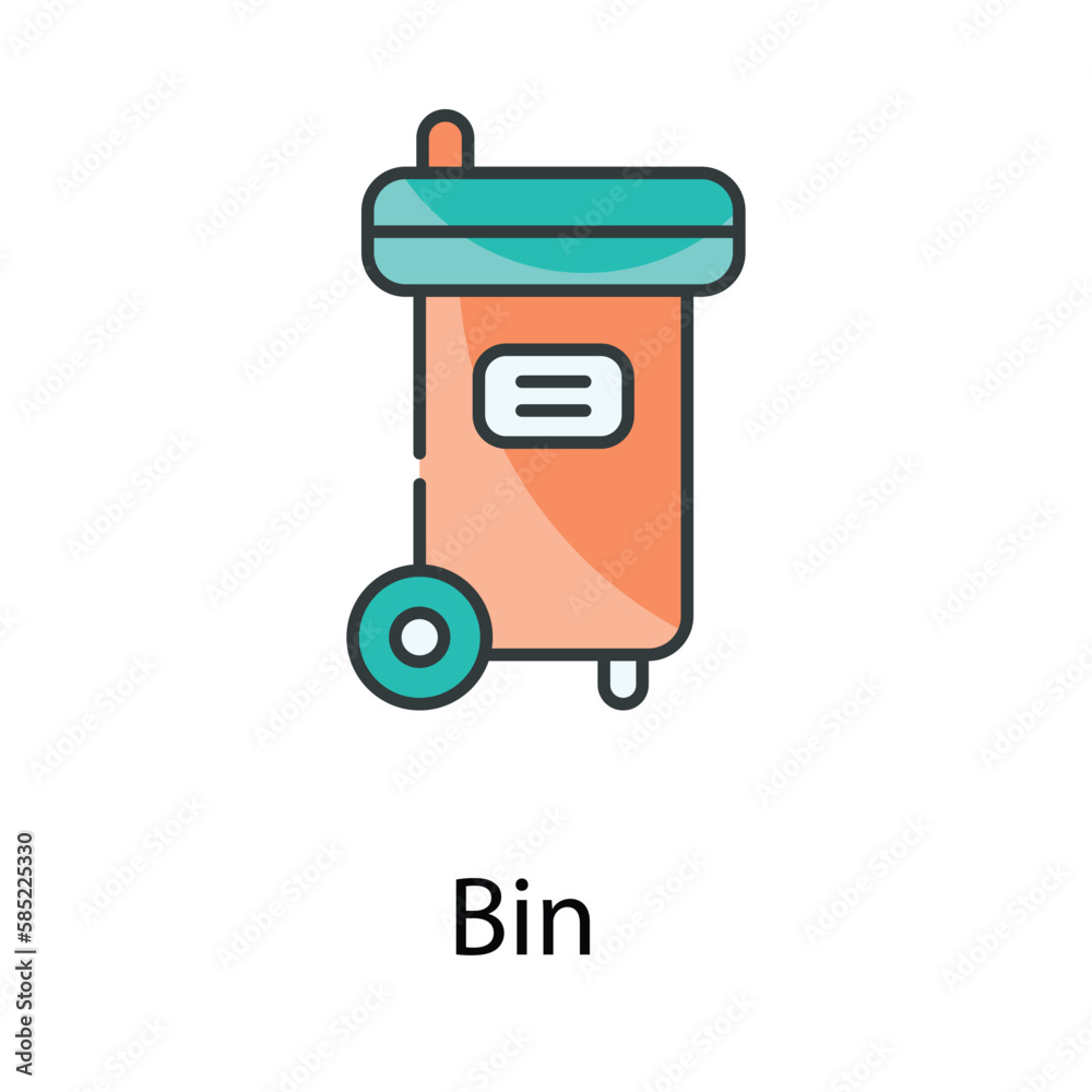 Bin icon. Suitable for Web Page, Mobile App, UI, UX and GUI design. Bin icon. Suitable for Web Page, Mobile App, UI, UX and GUI design.