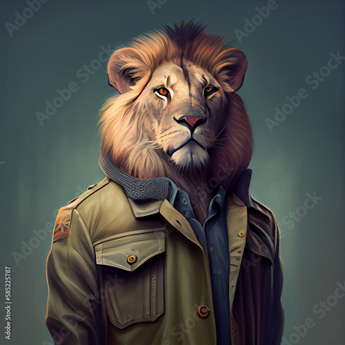 Lion NFT Art Portrait photo