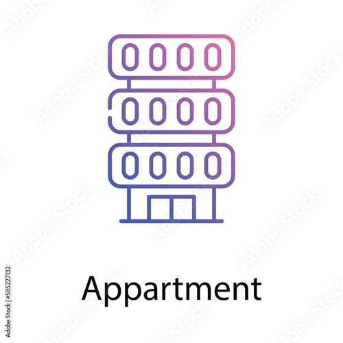 Appartment icon. Suitable for Web Page, Mobile App, UI, UX and GUI design.