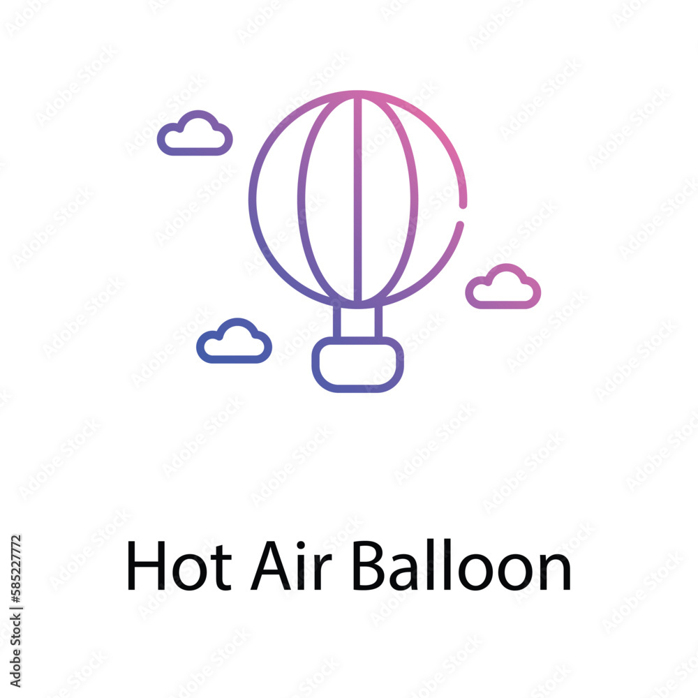Hot Air Balloon icon. Suitable for Web Page, Mobile App, UI, UX and GUI design. Hot Air Balloon icon. Suitable for Web Page, Mobile App, UI, UX and GUI design.