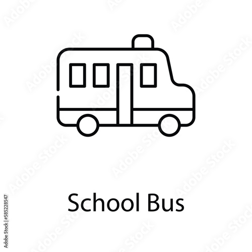 School Bus icon. Suitable for Web Page, Mobile App, UI, UX and GUI design.