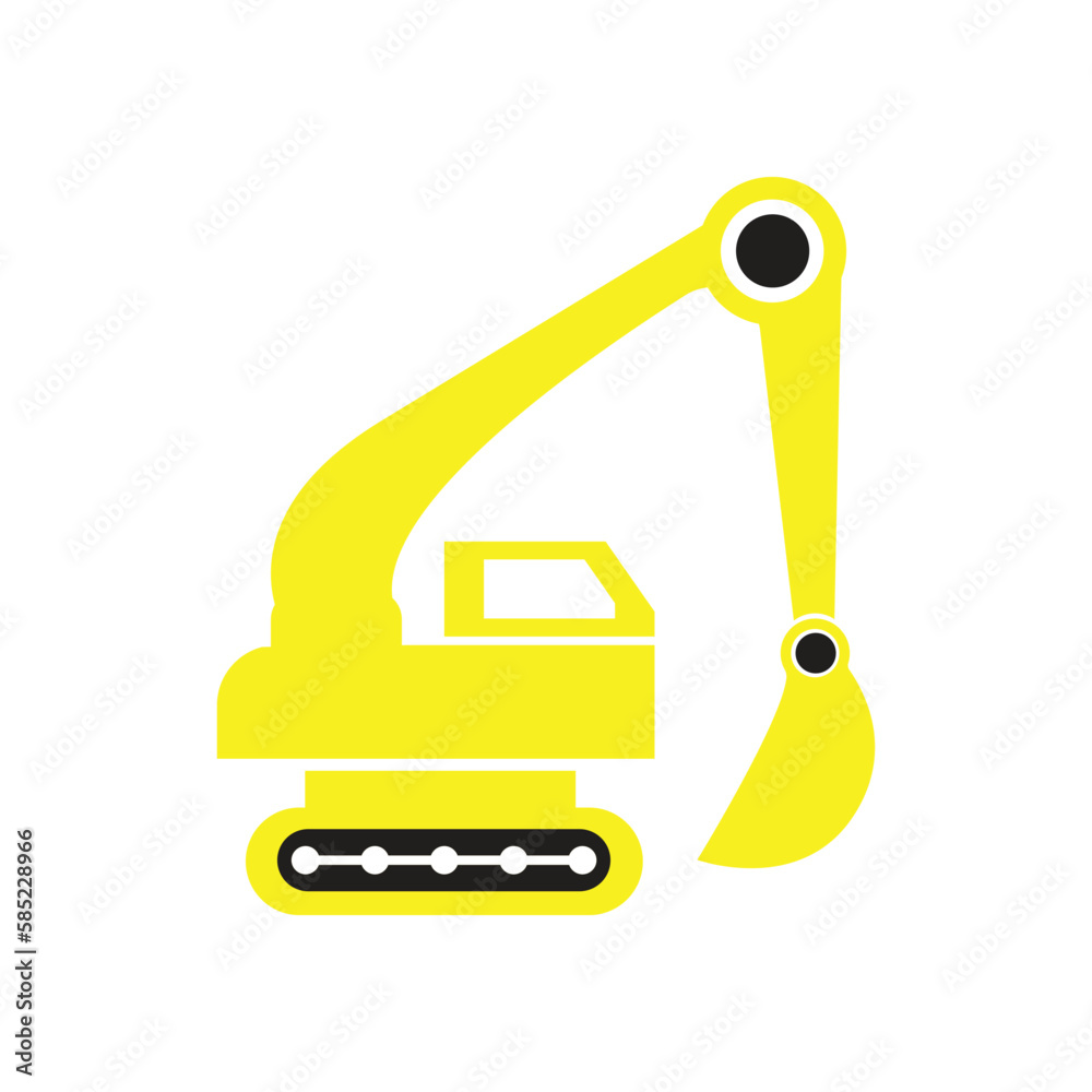 Naklejka premium excavator icon