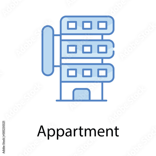 Appartment icon. Suitable for Web Page, Mobile App, UI, UX and GUI design.