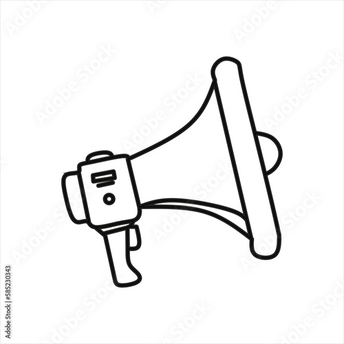 Megaphone icon. Megaphone Single Icon Graphic Design. Loudspeaker sign flat design style. Promotion Related symbol Isolated on White Background 