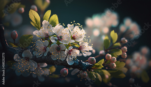 cherry blossom surreal concept, cinematic atmosphere, Generative AI © Fabio