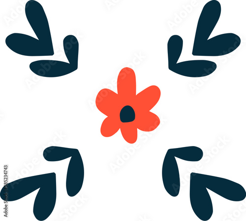 Flower icon in flat style - vector illustration. Holiday illustration for print, stickers, card, spring decor