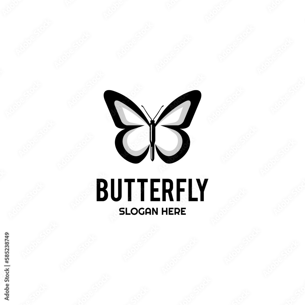 Black butterfly vector black white illustration suitable for all industries. Black butterfly vector black white illustration suitable for all industries.