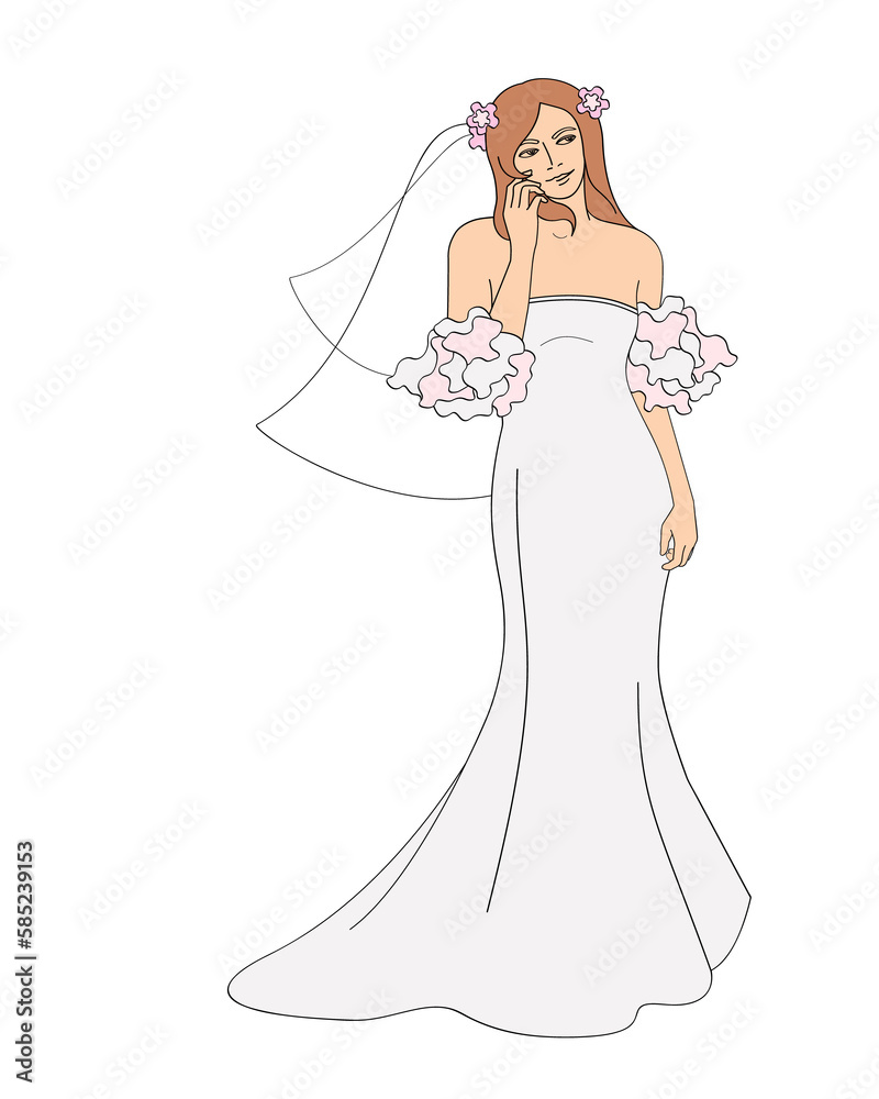 Bride in wedding dress